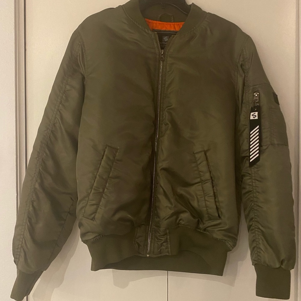 SouthPole Army Green Bomber Jacket